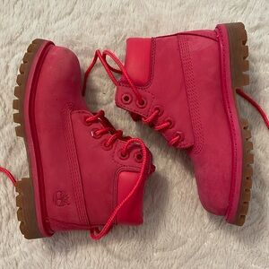 Timberland Boots Pink Girls Toddler Size 8